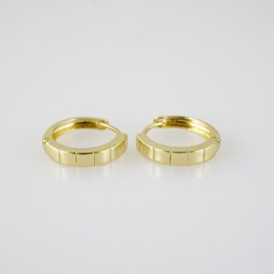 E1980 Earrings  Aretes  Plain  14k Real Color