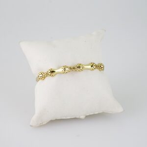 P377 Bangle  Pulsos  14K Real Color  Zircon Stone