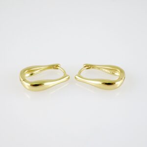 E2373 Earrings  Aretes  Plain  14K Real Color