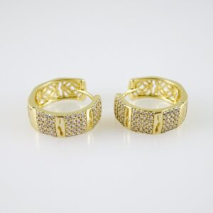 E2374 Earrings  Aretes  Plain  14K Real Color
