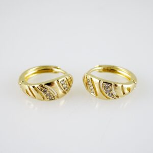 E2378 Earrings  Aretes  Zircon Stone  14K Real Color