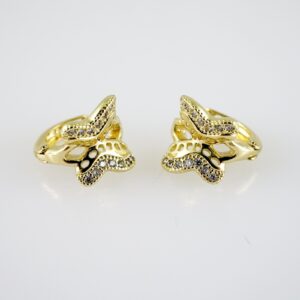 E2379 Earrings  Aretes  Zircon Stone  14K Real Color