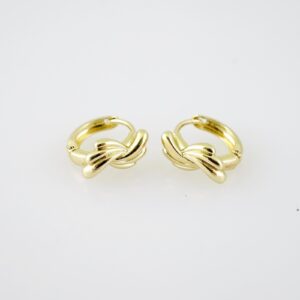 E1984 Earrings  Aretes  Plain  14k Real Color