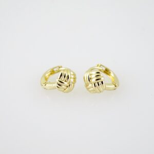 E1985 Earrings  Aretes  Plain  14k Real Color