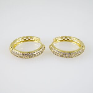 E2404 Earrings  Aretes  Zircon Stone  14K Real Color