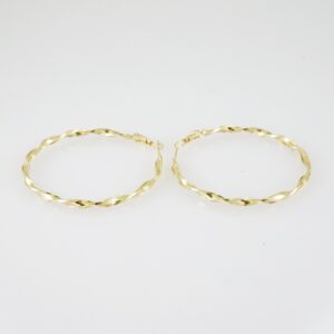 E1991 Earrings  Aretes  Plain  14k Real Color