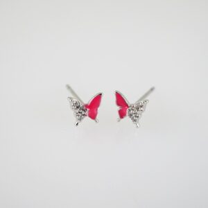 E2410 Earrings  Aretes  Zircon Stone  Silver Color