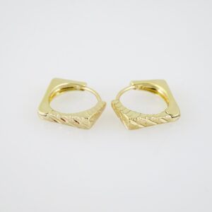 E1998 Earrings  Aretes  Plain  14k Real Color