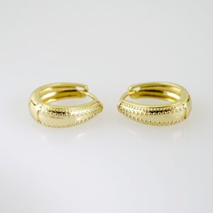 E2246 Earrings Aretes Plain 14K Real Color