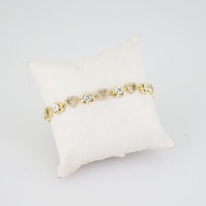B1409 Bracelet Pulseras Zircon Stone 14K Real Color