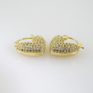 E2247 Earrings Aretes Plain 14K Real Color