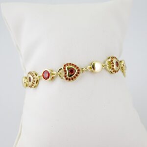 B1496 Bracelet  Pulseras  Zircon Stone  14K Real Color