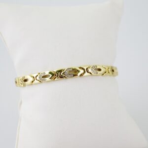 B1498 Bracelet  Pulseras  Zircon Stone  14K Real Color