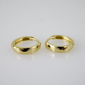 E2416 Earrings  Aretes  Plain  14K Real Color