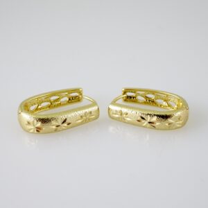 E2418 Earrings  Aretes  Plain  14K Real Color