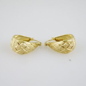 E2251 Earrings Aretes Plain 14K Real Color