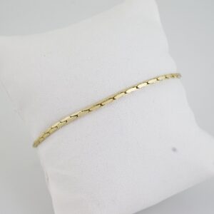 B1503 Bracelet  Pulseras  Plain  14K Real Color