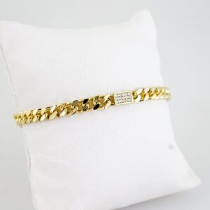 B1505 Bracelet  Pulseras  Zircon Stone  14K Real Color