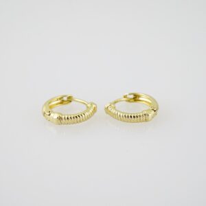 E2011 Earrings  Aretes  Plain  14k Real Color