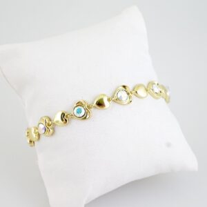 B1506 Bracelet  Pulseras  Zircon Stone  14K Real Color