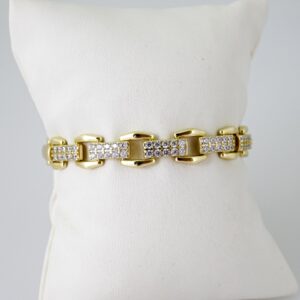 B1606 Bracelet  Pulseras  Zircon Stone  14K Real Color