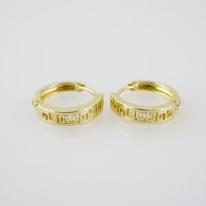 E2017 Earrings  Aretes  Zircon Stone  14K Real Color