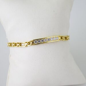 B1610 Bracelet  Pulseras  Zircon Stone  14K Real Color