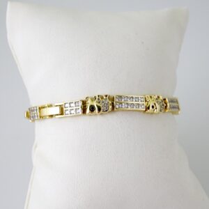 B1612 Bracelet  Pulseras  Zircon Stone  14K Real Color