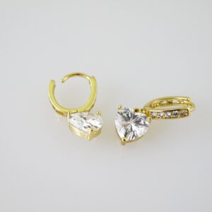 E2440 Earrings  Aretes  Zircon Stone  14K Real Color
