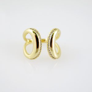R699 RING – ANILLO – Zircon Stone – 14K Real Color – AJUSTABLE