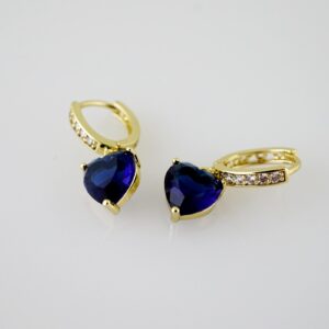 E2453 Earrings  Aretes  Zircon Stone  14K Real Color