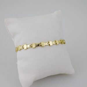 B1511 Bracelet  Pulseras  Plain  14K Real Color