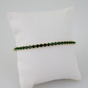 B1512 Bracelet  Pulseras  Zircon Stone  14K Real Color