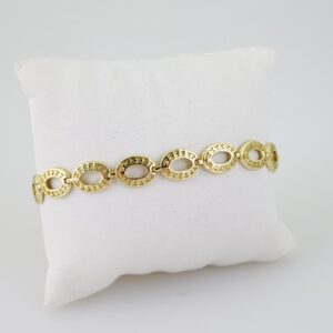 B1514 Bracelet  Pulseras  Plain  14K Real Color