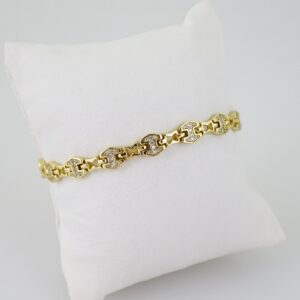 B1516 Bracelet  Pulseras  Zircon Stone  14K Real Color