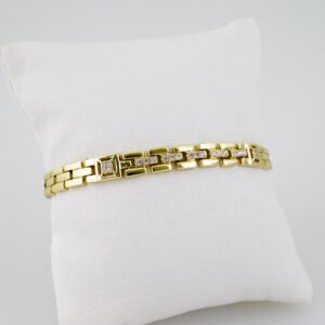 B1518 Bracelet  Pulseras  Zircon Stone  14K Real Color