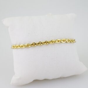 B1523 Bracelet  Pulseras  Plain  14K Real Color