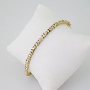 B1527 Bracelet  Pulseras  Zircon Stone  14K Real Color