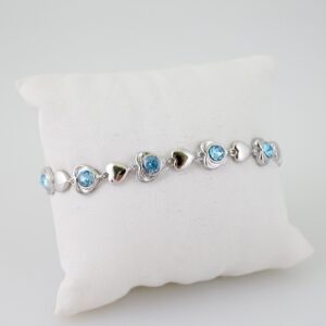 B1524 Bracelet  Pulseras  Zircon Stone  Silver Color