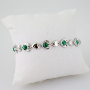 B1525 Bracelet  Pulseras  Zircon Stone  Silver Color