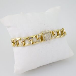 B1529 Bracelet  Pulseras  Zircon Stone  14K Real Color