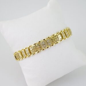 B1530 Bracelet  Pulseras  Zircon Stone  14K Real Color