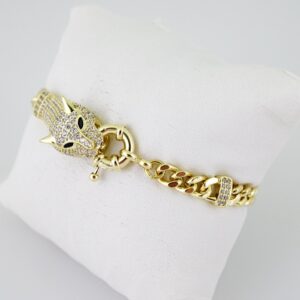 B1531 Bracelet  Pulseras  Zircon Stone  14K Real Color