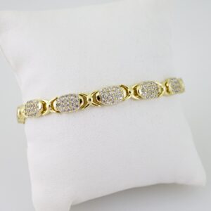B1533 Bracelet  Pulseras  Zircon Stone  14K Real Color