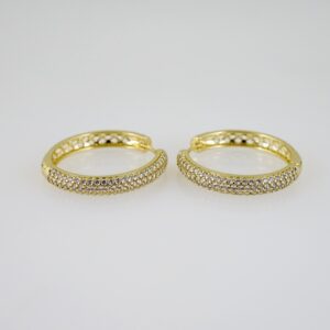 E2486 Earrings  Aretes  Zircon Stone  14K Real Color
