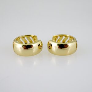 E2491 Earrings  Aretes  Plain  14K Real Color