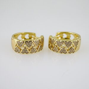 E2494 Earrings  Aretes  Zircon Stone  Silver Color