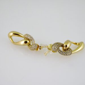 E2496 Earrings  Aretes  Zircon Stone  14K Real Color