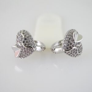 E2500 Earrings  Aretes  Zircon Stone  Silver Color