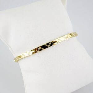 B1420 Bracelet Pulseras Plain 14K Real Color